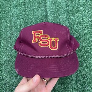 Vintage Florida State Seminoles FSU Rope Trucker Hat Snapback *Broken Snaps 80s